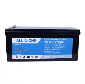 ALL IN ONE 12.8V 250Ah สกู๊ตเตอร์ไฟฟ้าอินเวอร์เตอร์แบตเตอรี่ลิเธียมไอออน