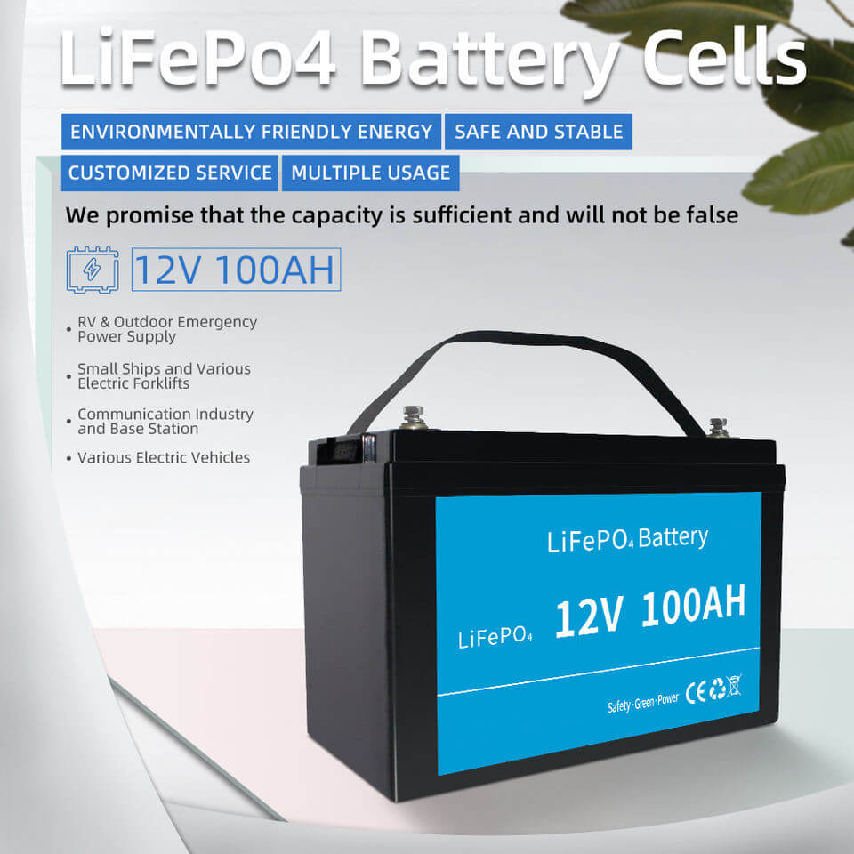 ชุดแบตเตอรี่ลิเธียมเหล็กฟอสเฟต Lifepo4 12v 100ah พร้อม Bms สำหรับสกู๊ต ...