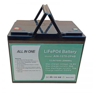 ชาร์จใหม่ได้ 896Wh แบตเตอรี่ lifepo4 12V 70Ah สำหรับ vechile ไฟฟ้า