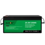 25.6V 150Ah LiFePO4 การเปลี่ยนแบตเตอรี่ลิเธียมไอออนแบบตะกั่ว 24V 150Ah