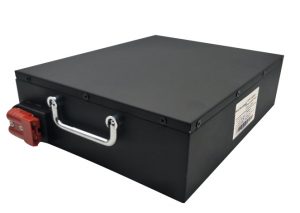 น้ำหนักเบาแบตเตอรี่ลิเธียมไอออน 24V50Ah พร้อมการสื่อสาร RS4835 สำหรับหุ่นยนต์ AGV